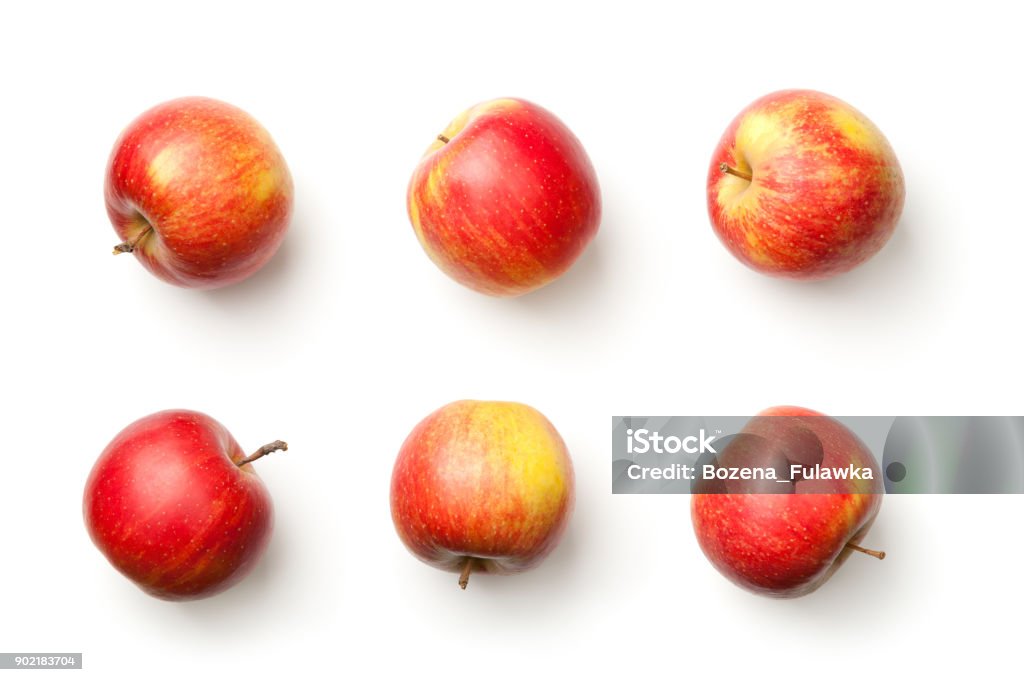 Pommes, isolées on White Background - Photo de Pomme libre de droits
