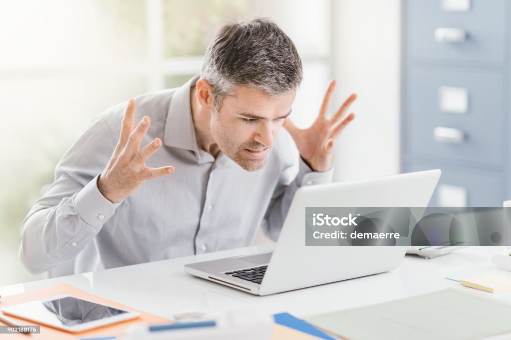 Computer Problems Monday Work Computer Problems Stock Photo - Download Image Now - Computer, Office ...