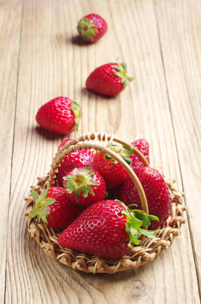 istock Strawberries in a wicker basket 902189324