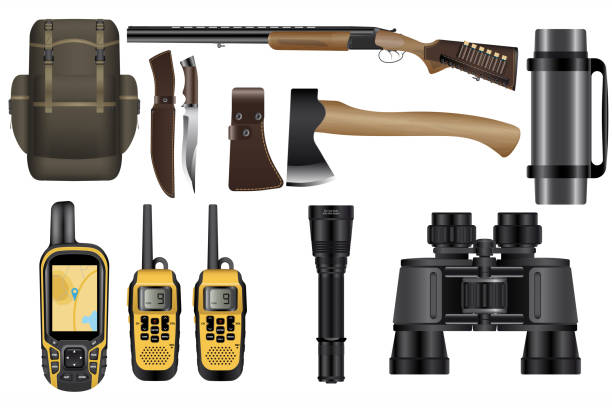 istock A set of realistic hunting equipment kit isolated on white 902196304