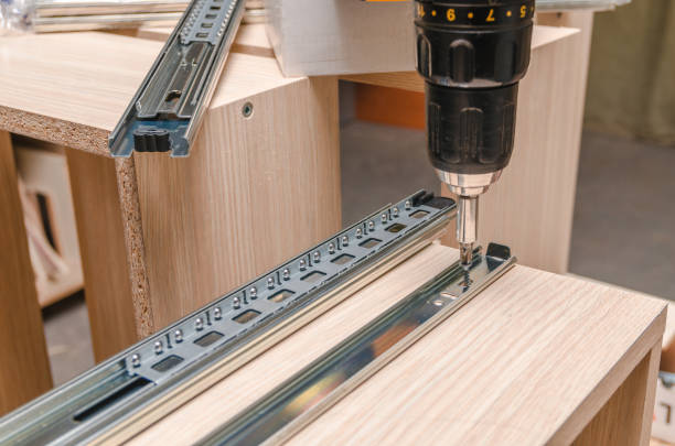 Assembling of furniture closeup