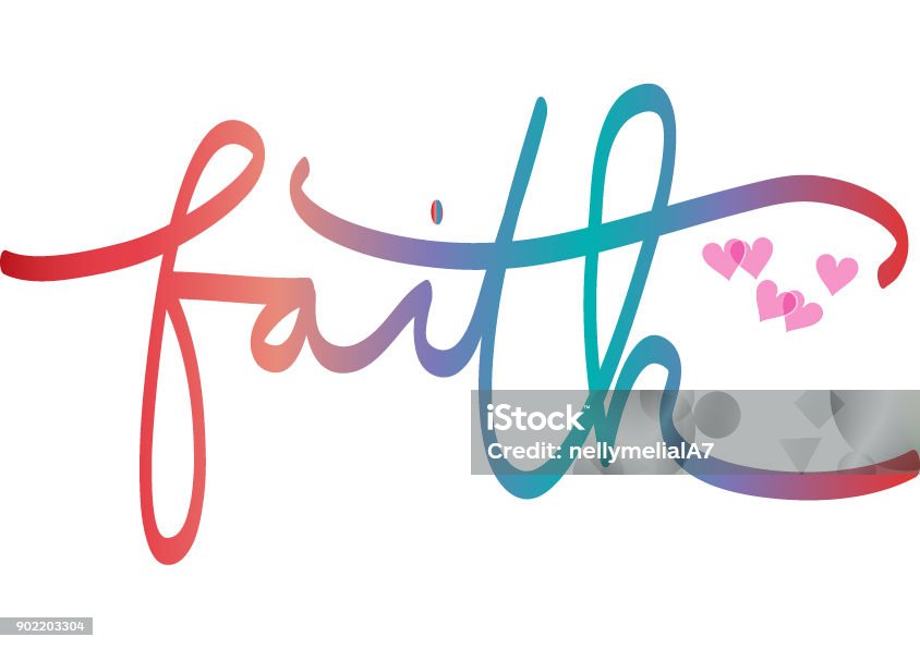 Faith Note Calligraphy Faith Stock Illustration - Download Image Now - Calligraphy, Casual ...