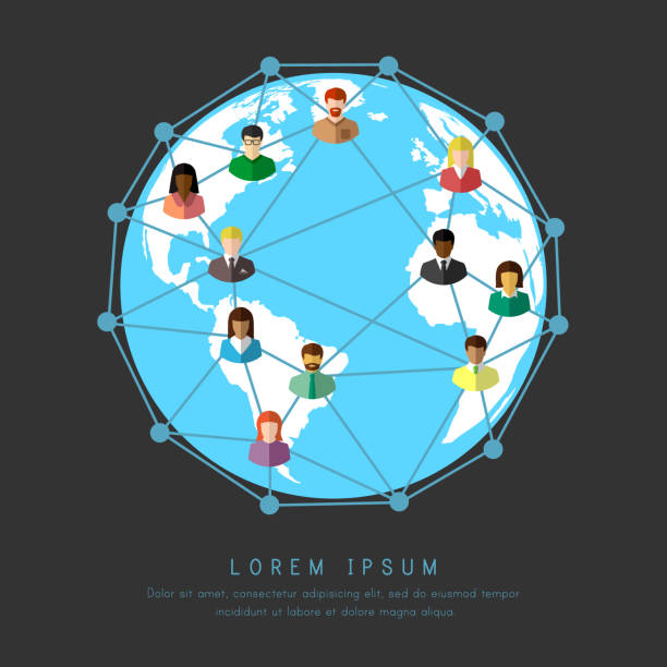 istock Internet and network as world wide connection and communication concept. Multiethnic people around the Earth. 902214100