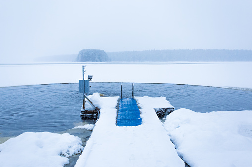 Ice swimming place from Kuhmo, Finland.