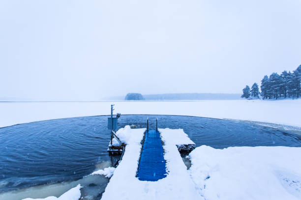istock Ice swimming place from Kuhmo, Finland. 902227726