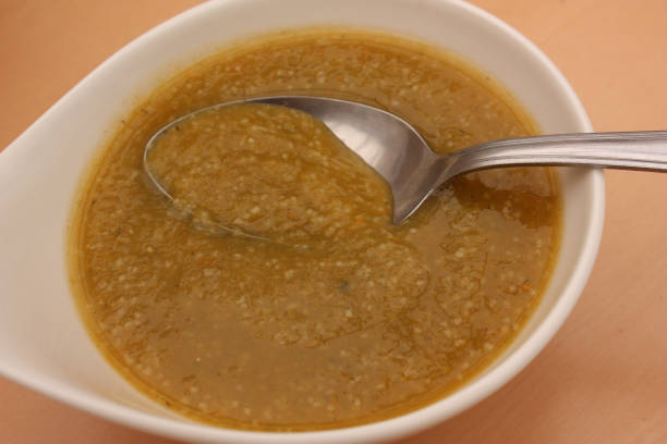 istock Assorted vegetable soup with semolina served in a bowl 902248326