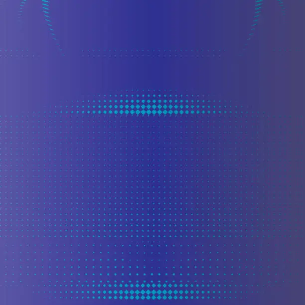 Vector illustration of Futuristic halftone pattern background with text box and copy space