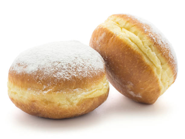 istock Traditional sufganiyah donut isolated 902261130