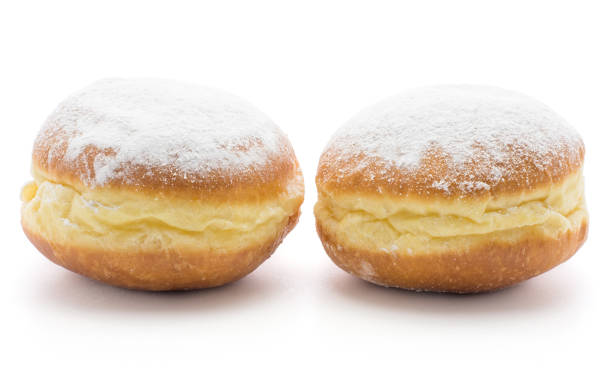 istock Traditional sufganiyah donut isolated 902261176