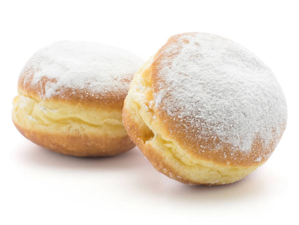 istock Traditional sufganiyah donut isolated 902261214
