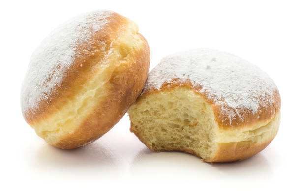 istock Traditional sufganiyah donut isolated 902261648