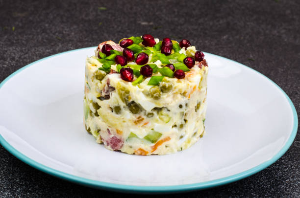 Vegetable salad with pomegranate