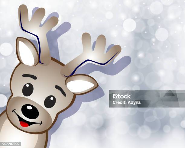 Christmas Reindeer Stock Illustration - Download Image Now - Backgrounds, Christmas, Reindeer