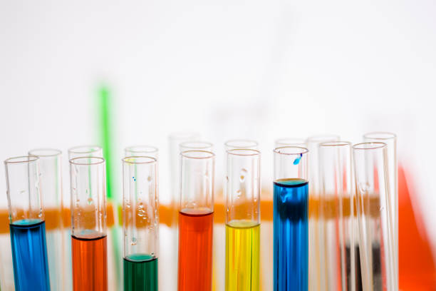 istock Colorful test tubes in holder 902290334