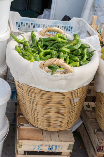 istock Green pepper found at the market stand 902299246