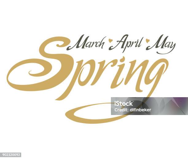 Spring April May Spring March April May Stylish Flat Vector Template For Design Stock ...