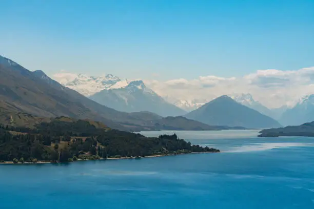 Tekapo Lake with Mt.Cook background, New Zealand natural landscape background