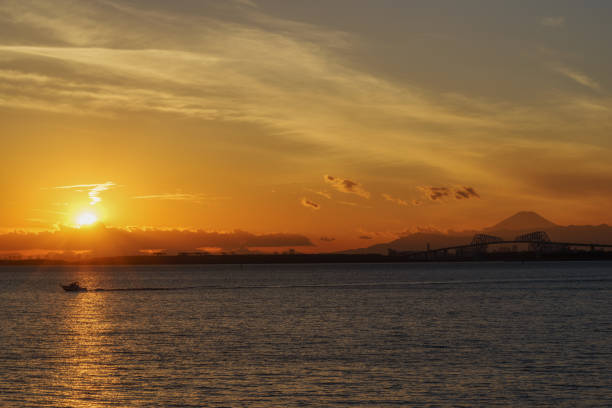 istock Tokyo Gate Bridge and Mt. Fuji During Sunset 902362732