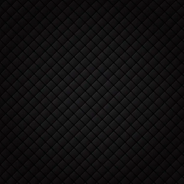 Vector illustration of Black square pattern. Luxury sofa background and texture.