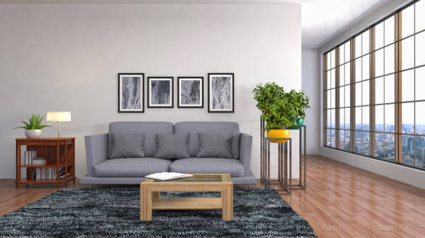 istock Interior living room. 3d illustration 902404500