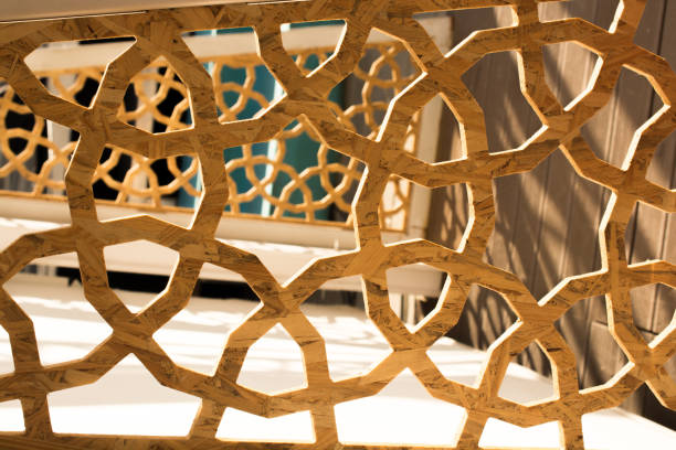 istock Ottoman Turkish  art with geometric patterns on wood 902411512
