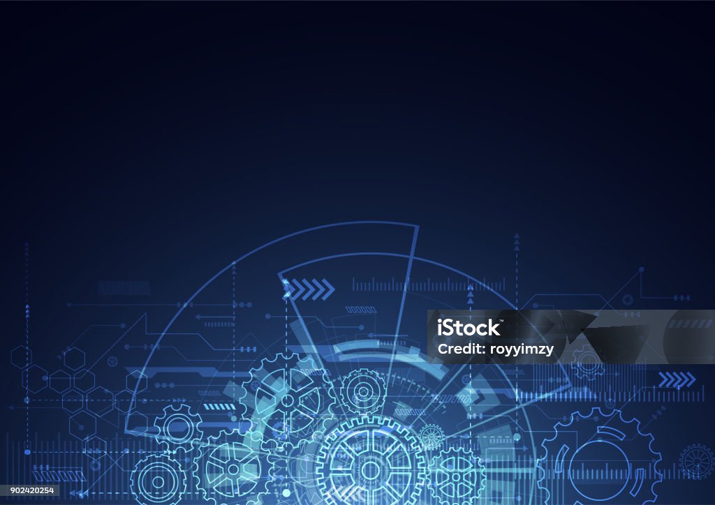 Abstract Technology Background Blueprint stock vector