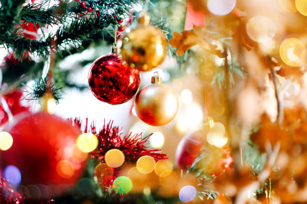 istock Christmas background with christmass balls 902421080