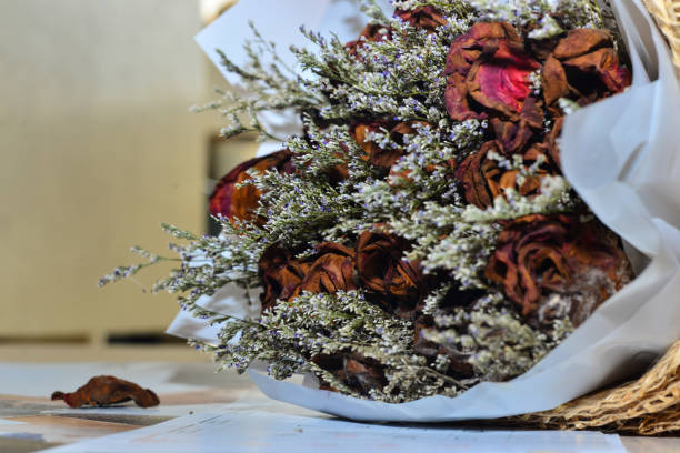 istock close up Rose dry in old Valentaine's concept. 902428524