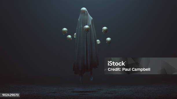 Floating Evil Spirit Stock Photo - Download Image Now - Spooky, Ghost, Three Dimensional