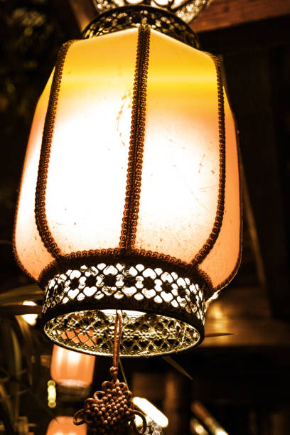 istock beautiful red lanterns in China. night street decorated with lanterns. 902429772