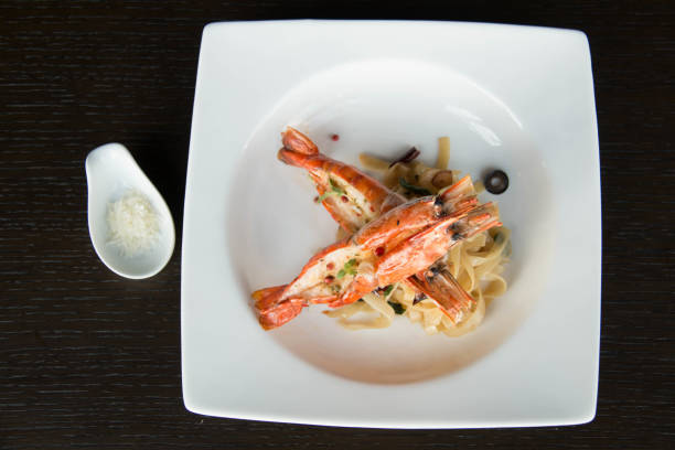 istock plate of spicy spaghetti with shrimps. 902434466