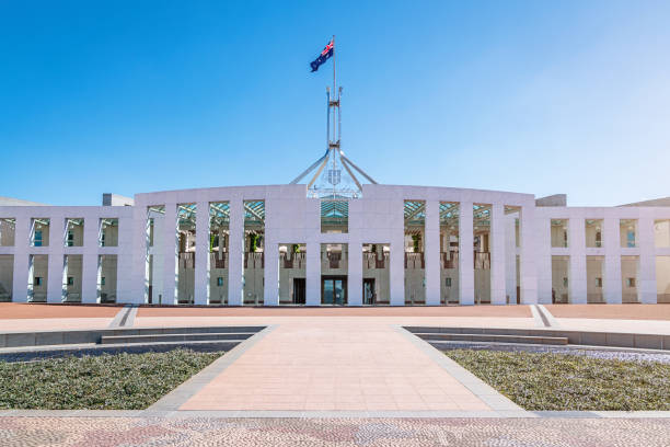 casa de parlamento de australia canberra australia - canberra australian culture government australia fotografías e imágenes de stock