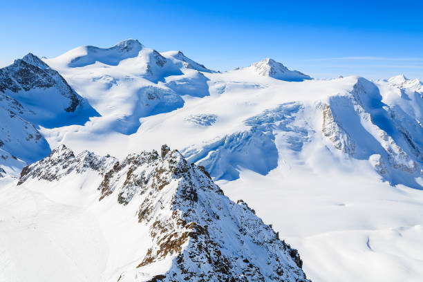 istock Mountains covered with snow in ski resort of Pitztal, Austrian Alps 902437294