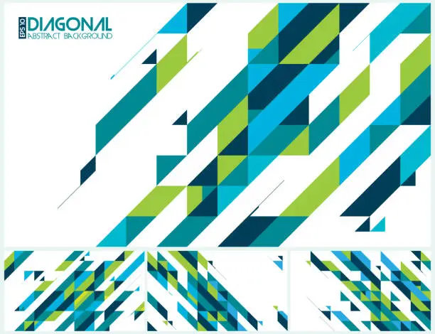 Vector illustration of Modern diagonal abstract background
