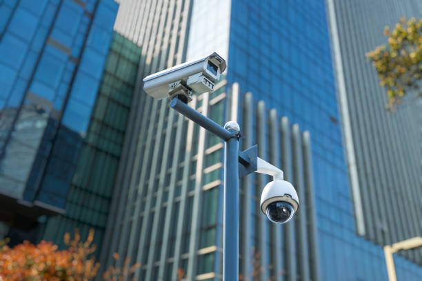 istock Security camera in front of the office building 902464380