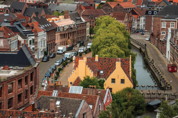 istock Old buildings at Ghent. 902480292