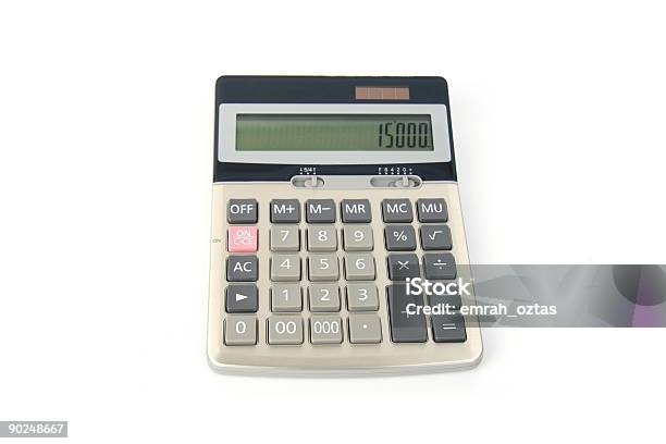 Photo libre de droit de Calculette banque d'images et plus d'images libres de droit de Calculette - Calculette, Panneau solaire, Fond blanc