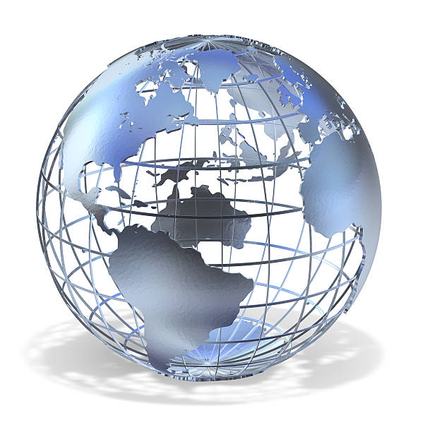 An animated outline of the earth