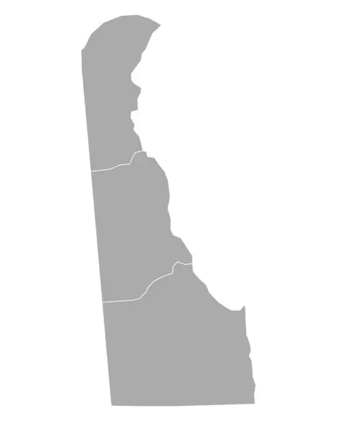 Vector illustration of Map of Delaware