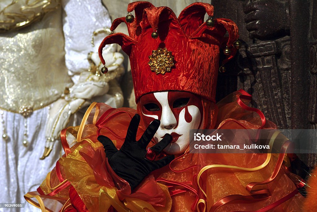 Carnaval de Venise-costume de bouffon - Photo de Bijou libre de droits