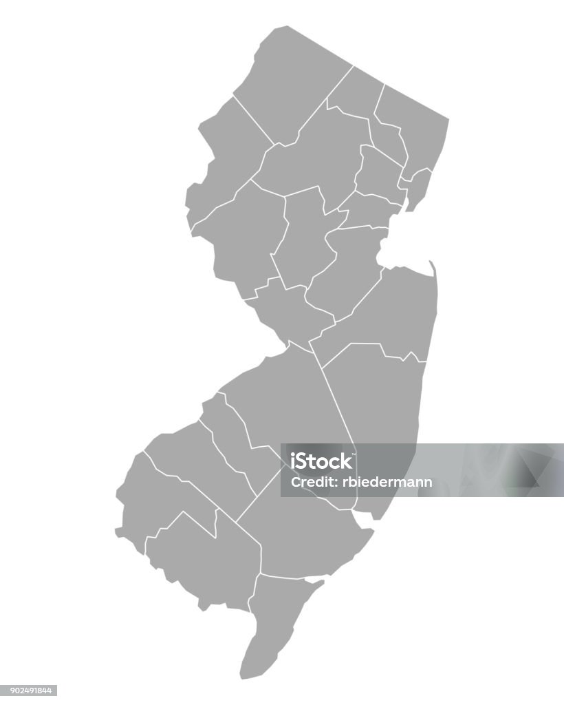 Map of New Jersey New Jersey stock vector