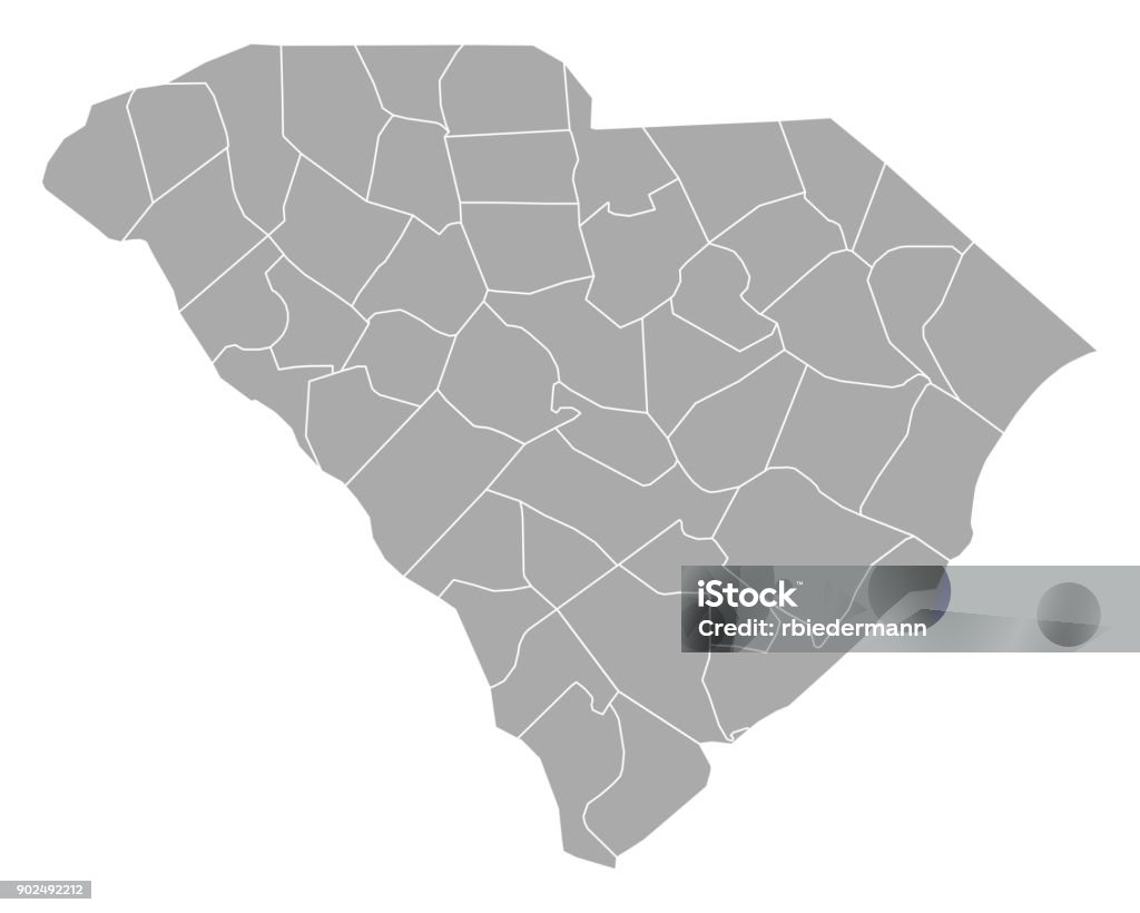 Map of South Carolina South Carolina stock vector