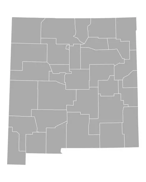 Vector illustration of Map of New Mexico