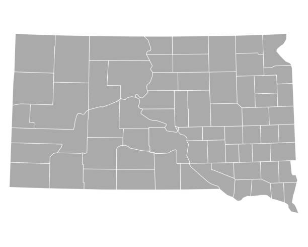 Map of South Dakota Map of South Dakota south dakota stock illustrations