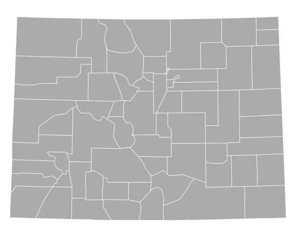 Vector illustration of Map of Colorado