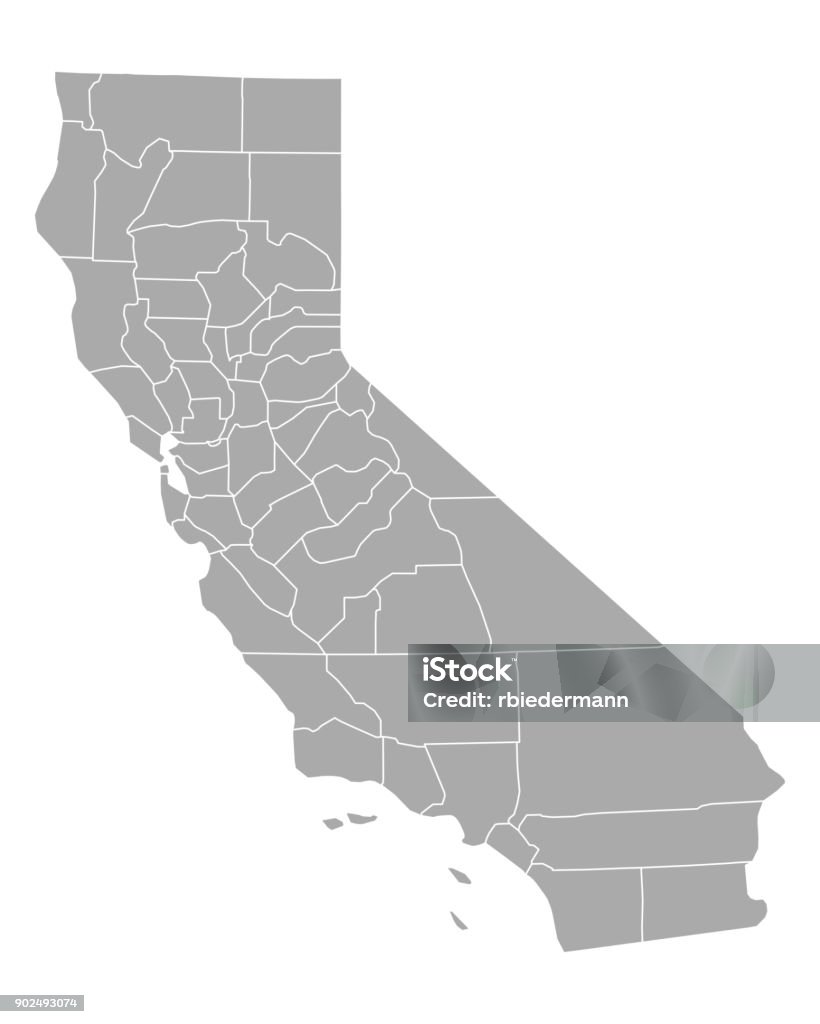 Map of California California stock vector