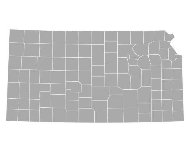 맵 나갈랜드 - kansas map cartography county stock illustrations