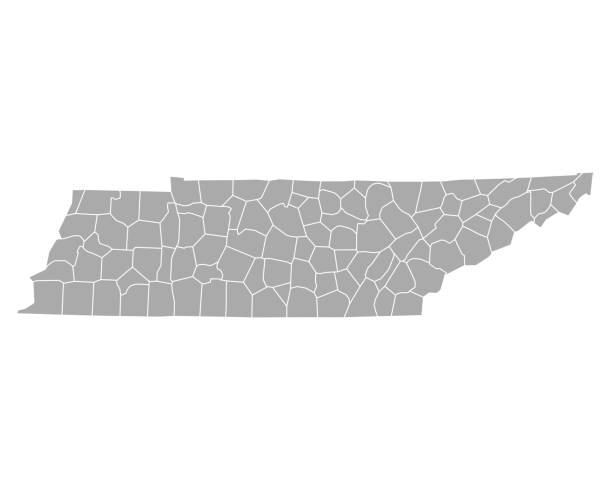 Map of Tennessee Map of Tennessee tennessee stock illustrations