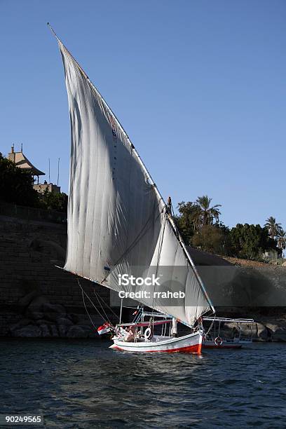 Felucca Sailing In Nile River Egypt Stock Photo - Download Image Now - Africa, All Middle Eastern Flags, Aswan - Egypt