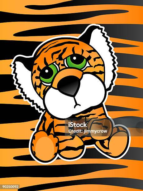 Cute Baby Tiger Illustration With Stripes Stock Illustration - Download Image Now - Big Tigger - Radio Personality, Child, Color Image